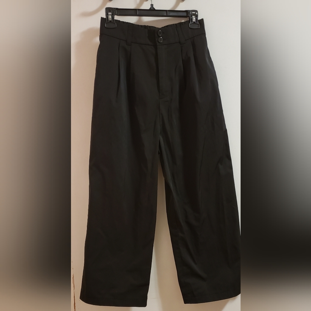Zara Black Woman' High Waisted Baggy Trousers